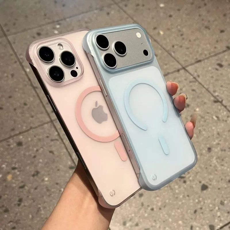 Ultra Thin Frameless Magnetic Matte Protection Phone Case