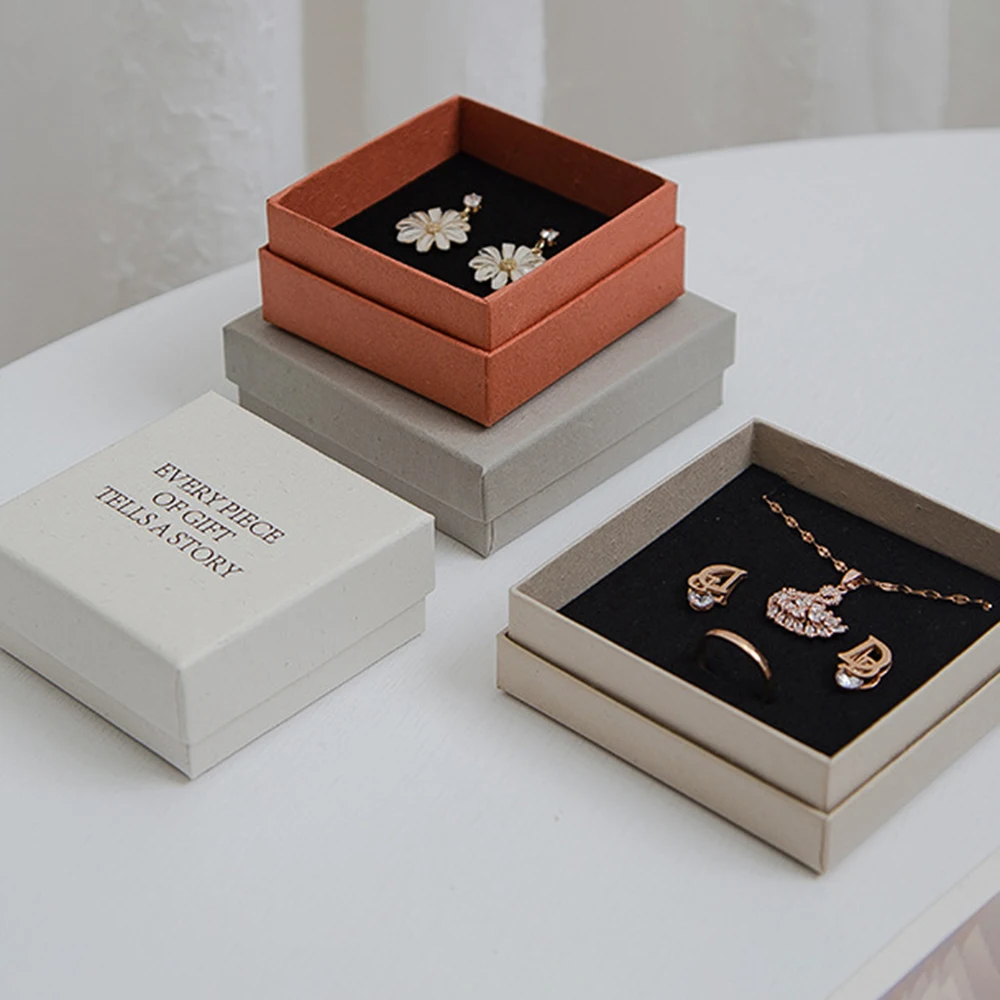 Jewelry Packaging Wholesale 2023 New Frosted Grainy Feel Square Jewelry