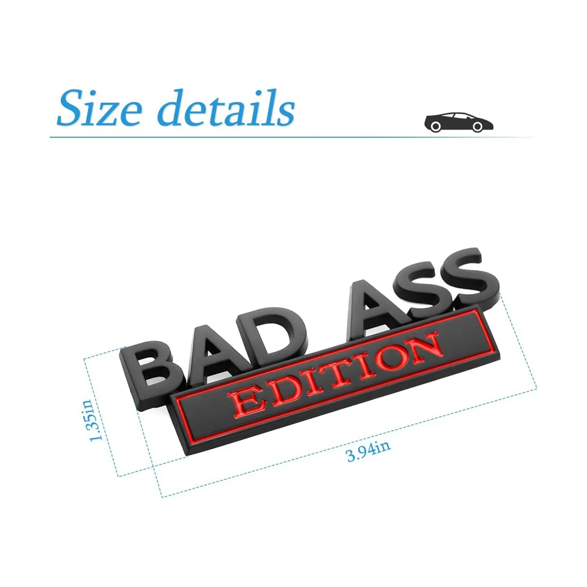 Auto Bad Ass Edition Emblem, 3D Abzeichen Aufkleber Auto Aufkleber