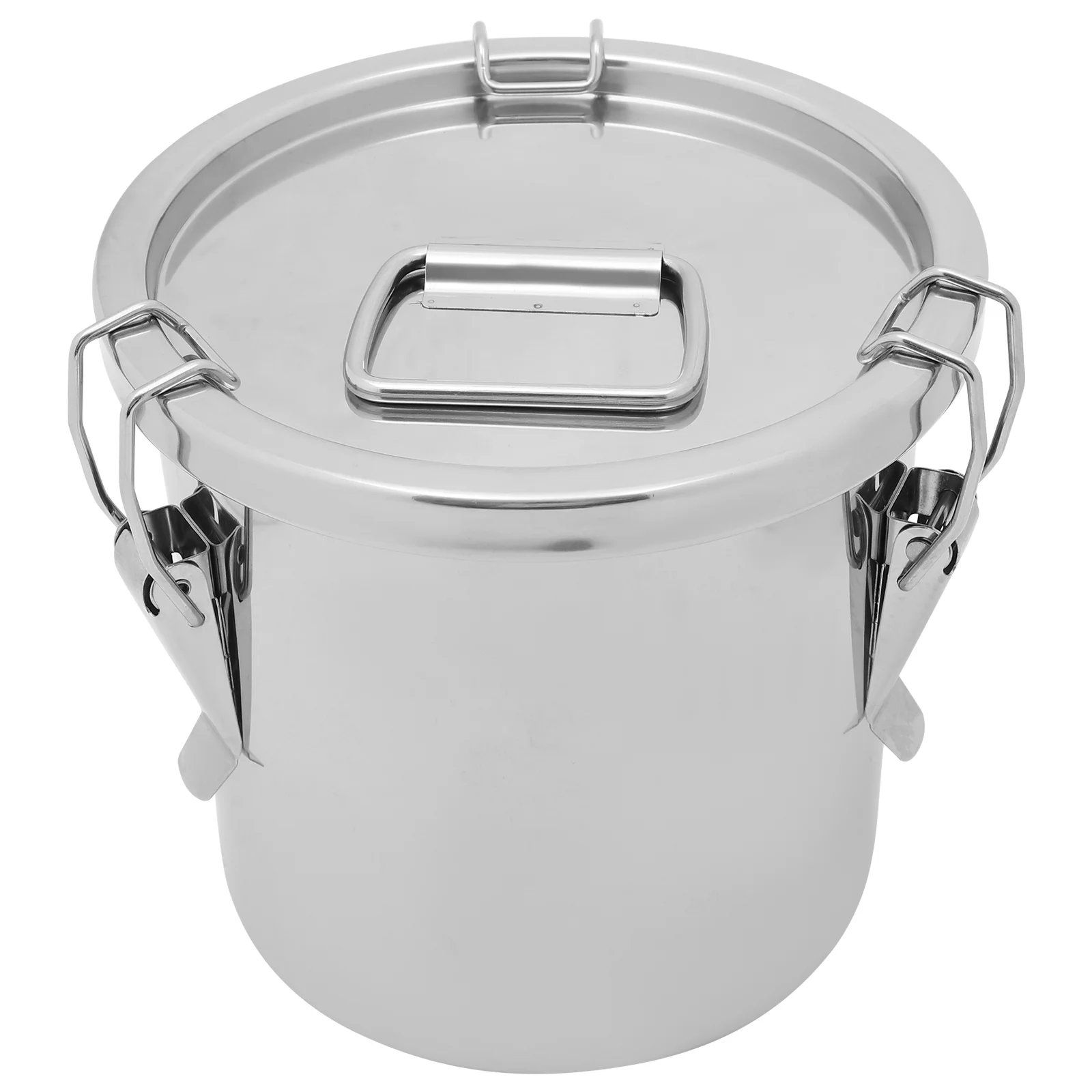 

Stainless Steel Sealed Bucket Milk Container Rice Airtight Barrel 201 Food Storage Grease Coffee Bean Jar With Handle