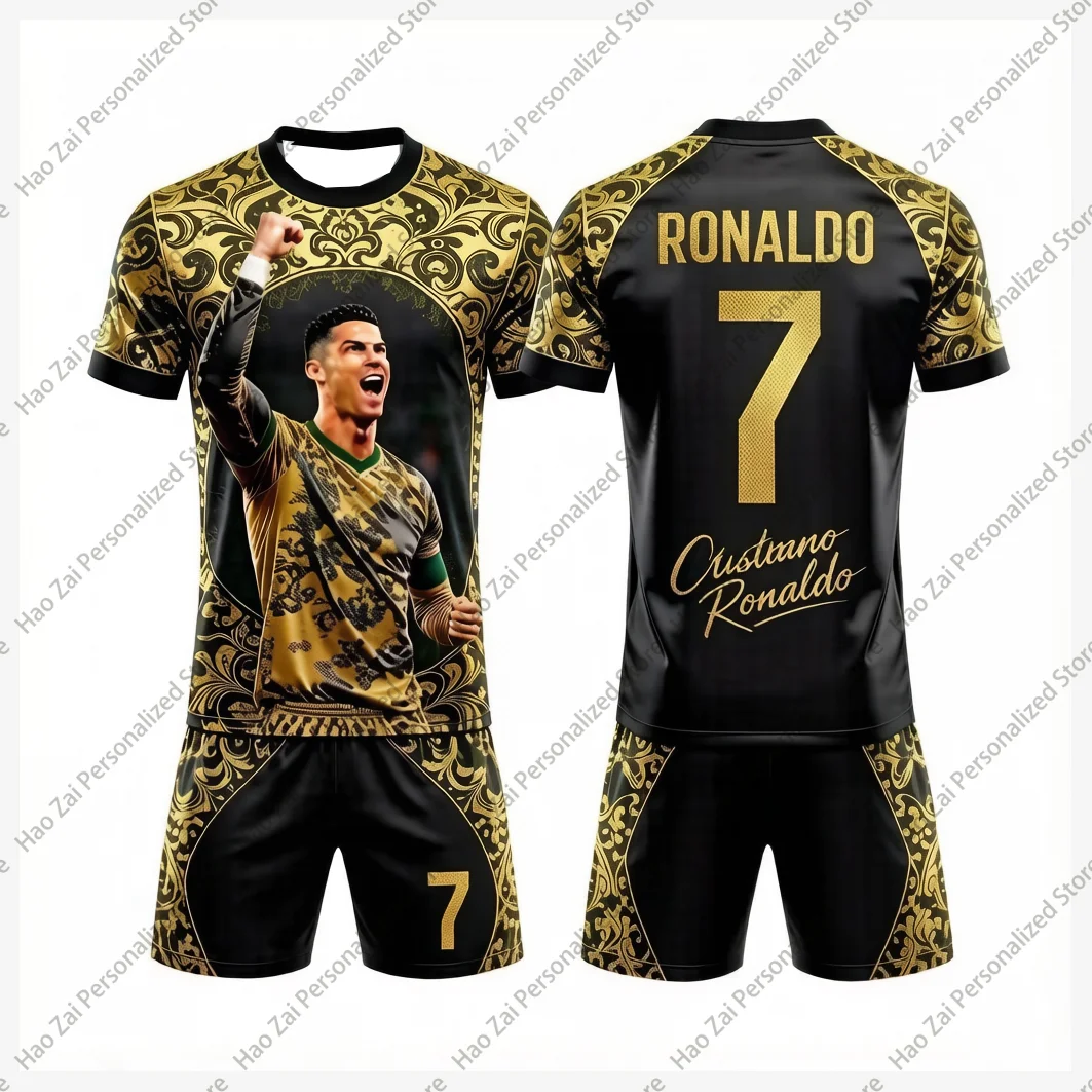 2026 Cristiano Ronaldo Nr. 7 Sonderedition Trikot/T-Shirt Set: Ein Locker Sitzendes Sportset Geeignet für Kinder und Erwachsene