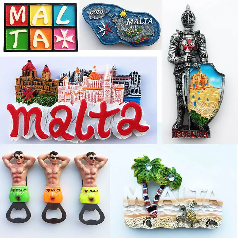 Malta Souvenir Tourism Fridge Stickers Male Bottle