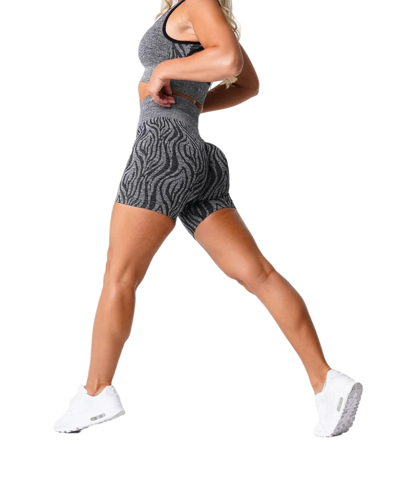 2023 Wild Thing Zebra Seamless Shorts Spandex Shorts Women Fitness Elastic Breathable Hip-lifting Leisure Sports Running Shorts