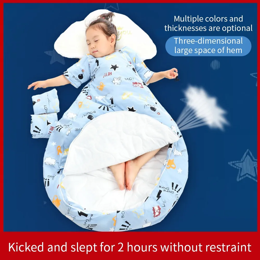KidsSleepingBagToddlerAutumnWinterThickFlannelSleepsack