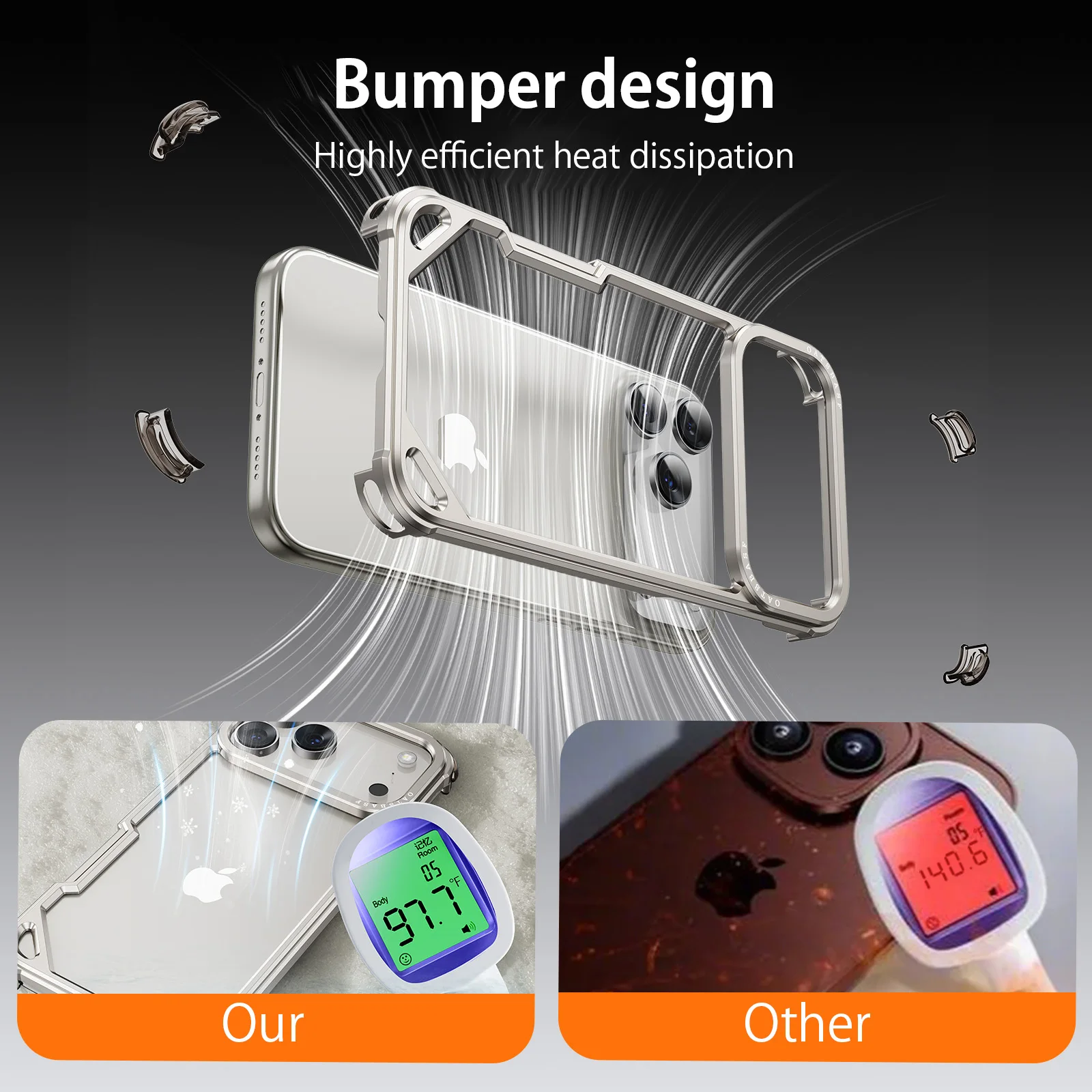 Eary Frameless Case for iPhone 17 Pro Max 17 Air Magsafe Metal Shockproof Protective Phone Cover Aluminum Alloy Anti-Drop Shells