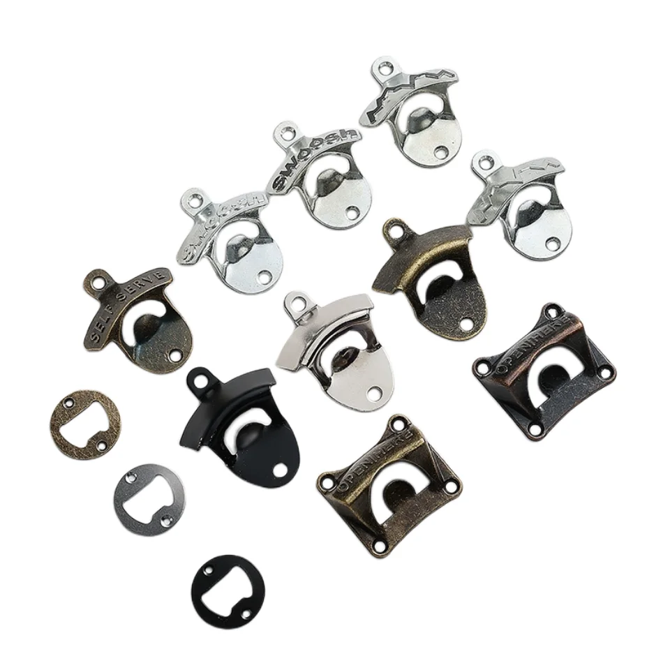 1PC Hook Wall Mounted Bottle Opener Nickel Plated Large Size Household