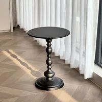 Table d'appoint rétro en fer forgé, petite table ronde de rangement pour chevet, canapé, salon, balcon, table basse domestique 4