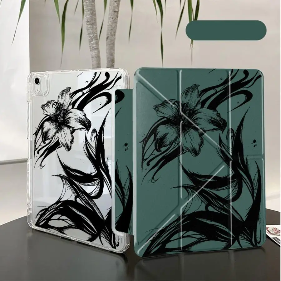 Y-Fold Textured Tablet Holder Cover Case