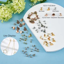 

10PCS Flat Round 304 Stainless Steel Stud Earring Findings Components for Making Earring Crafts for fashion jewelry