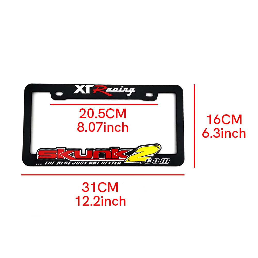 62 Styles JDM Racing Car Styling Car License Plate Frame Decoration Accessories For USA Standard Auto Number Plate Frame License Plate Frame