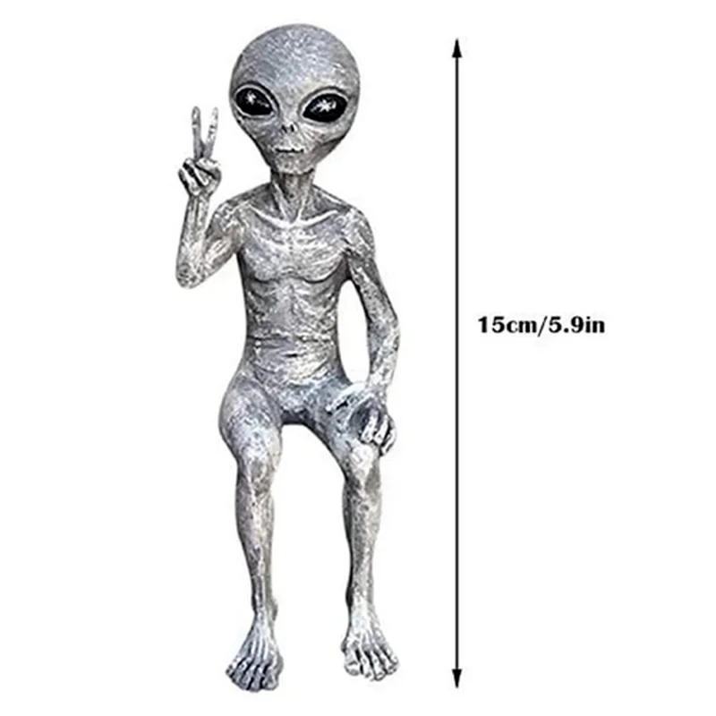 Resin Ornaments Garden Statue Garden Decoration Resin Statue Resin Handicraft Ornaments Resin Ornament Animal Ornaments Outdoor Space Alien Ornaments Garden Resin Statue Figurine Home Decoration Gift Garden Yard Decoration Outdoor Miniatures