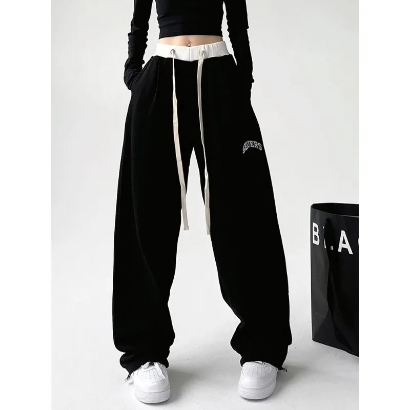 

Deeptown Vintage Oversized Sweatpants Woman Casual Korean Style Wide Leg Pants Streetwear Harajuku Joggers Loose Trousers Kpop