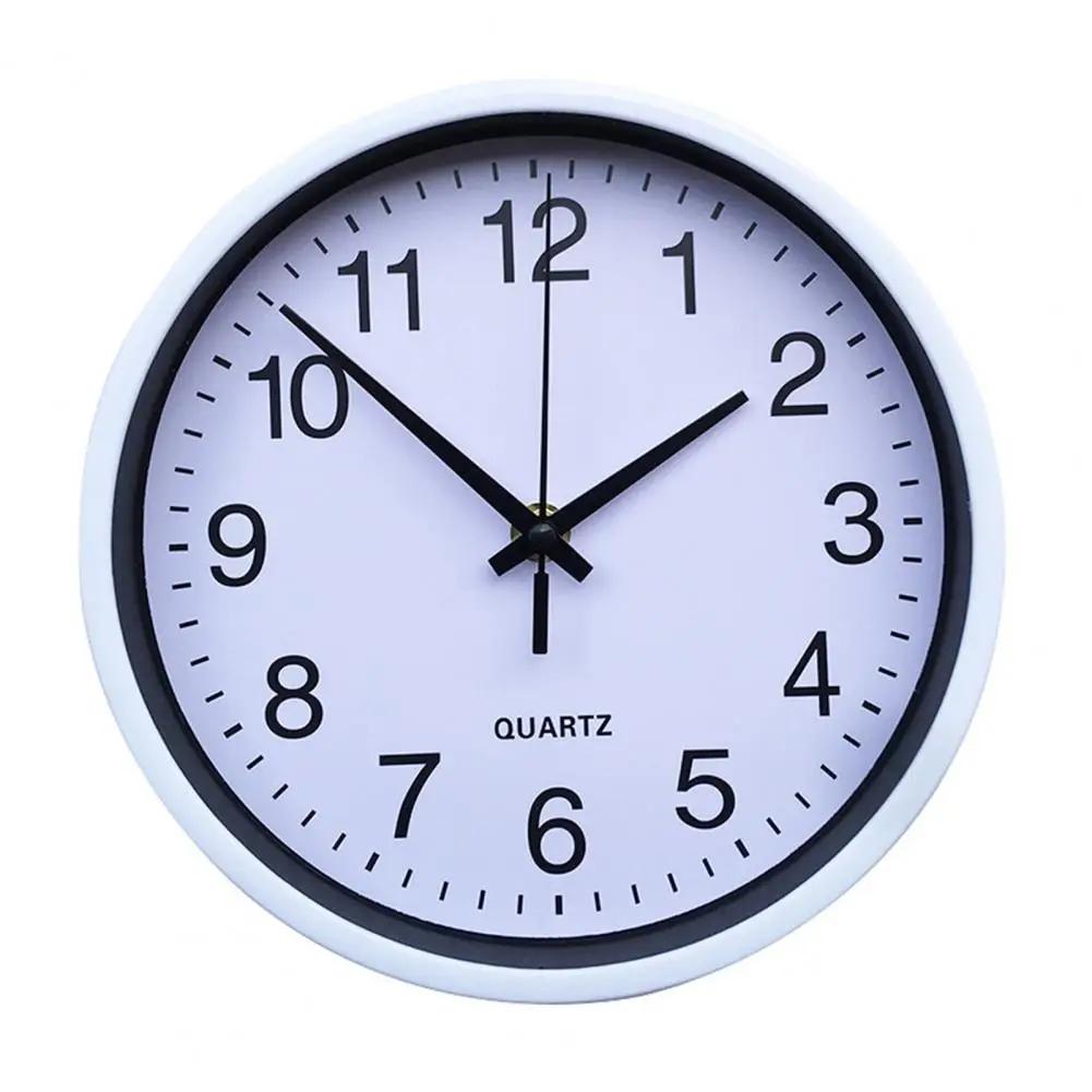 Round Clock Silent Wall Clock Large Number Round Wall for Home Office Decoration Silent Non-ticking 8 Inch Hanging wall clock