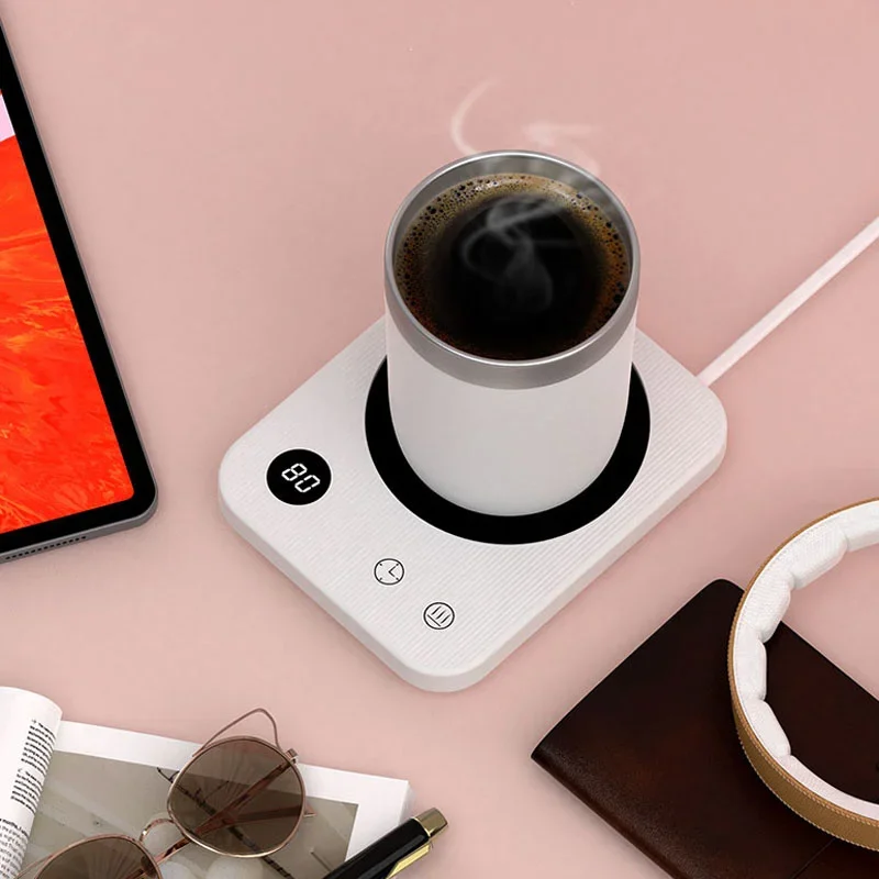 Coffee Mug Warmer Cup Heater 3 Gear Temperatures Beverage Cup Warmer Heating Coasters Plate Pad for Cocoa Tea Water Milk 4