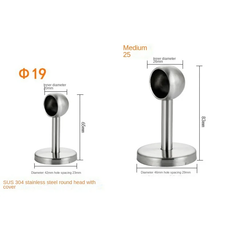 M24 Stainless Steel Towel Rack Bar Double Layer Holders Thickening Bolding Bathroom Double Bar Base Towel Bath Rack