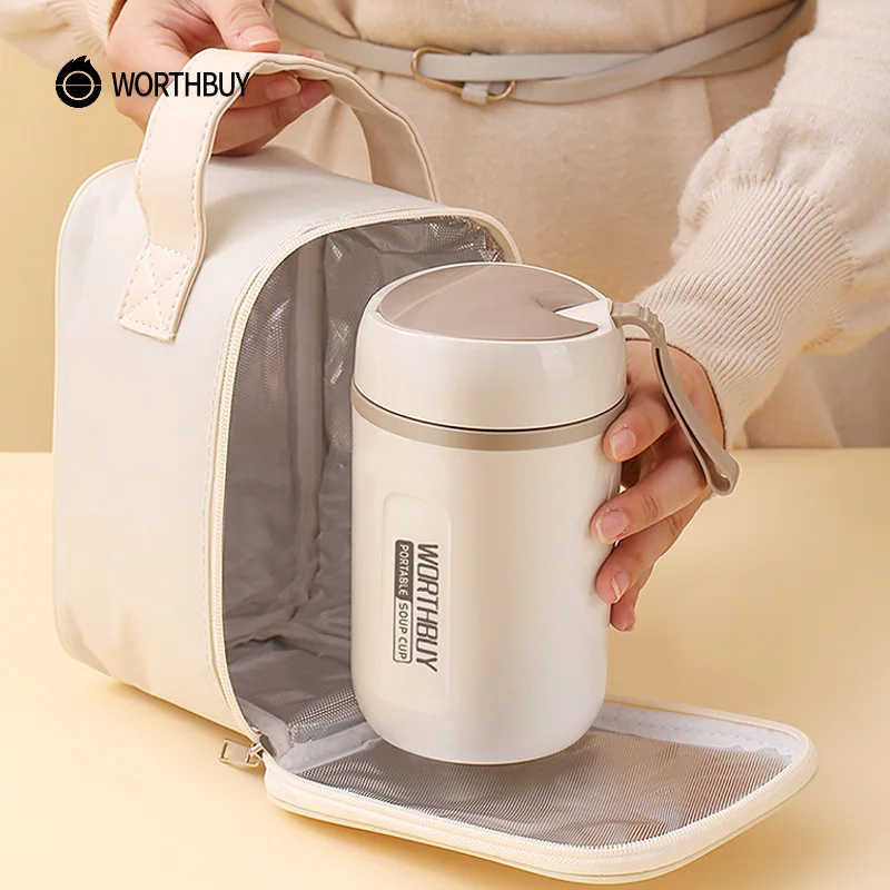Soup Containers Thermos 2-Tier Vacuum Insulated Stackable Stainless Steel  Thermal Lunch/Snack Box Thermal Containers Keeps Food - AliExpress