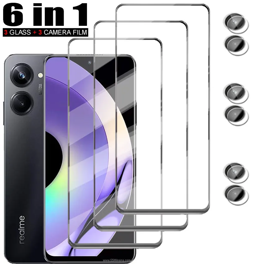 Para Realme 10 Pro cristal  templado Para Realme 10 Protector de pantalla Realme10 Pro Cámara Realme 9 Pro Plus cristal Realmi 10 Pro Película frontal Realme 10Pro vidrio protector Realme-10-Pro Glass