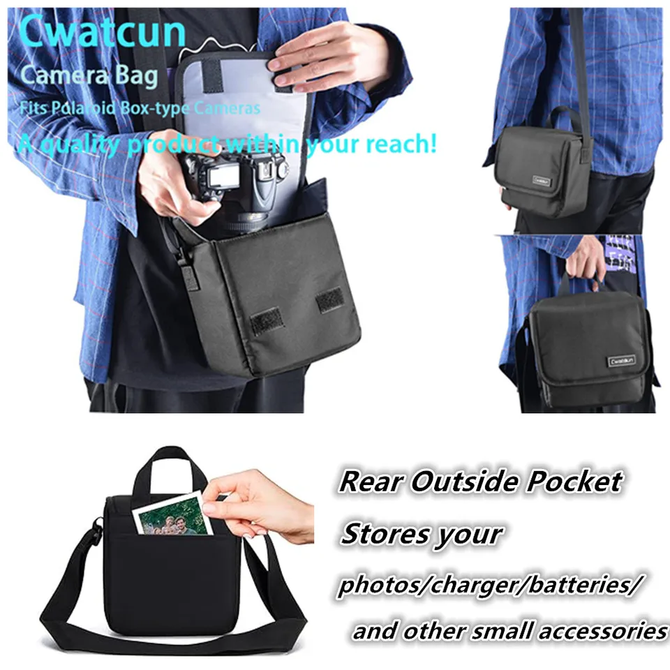 Custodia a tracolla per borsa fotografica DSLR per fotocamera istantanea Polaroid Originals OneStep onepestep 2 VF onepeps2 ora pellicola di tipo I o pellicola 600