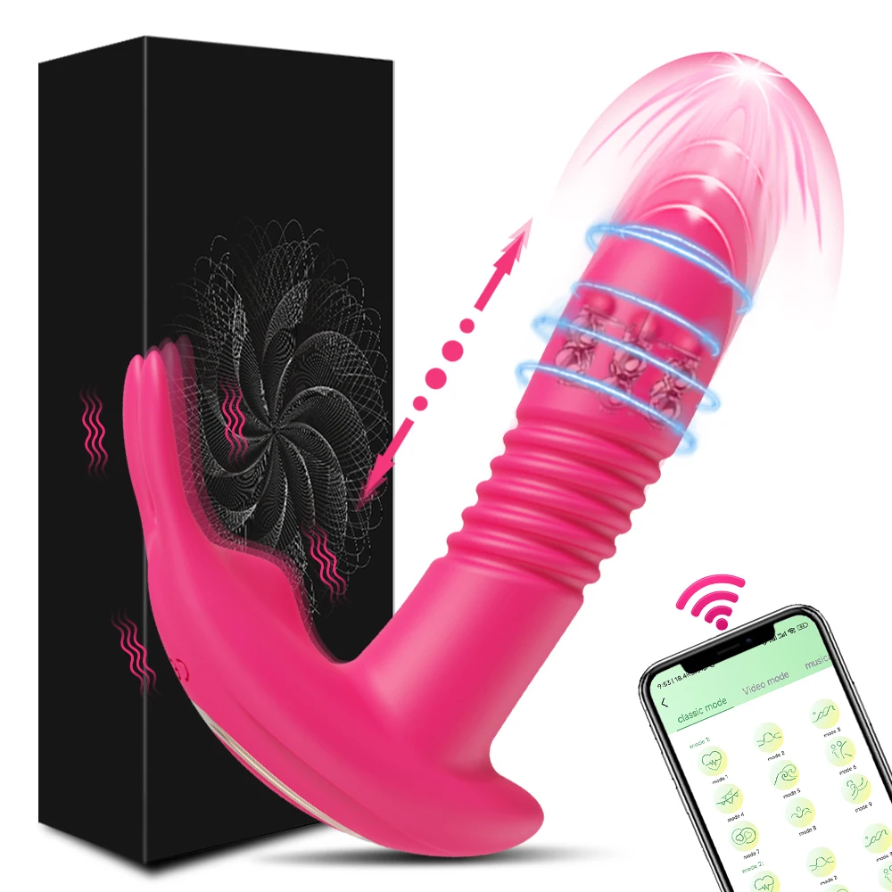 Bluetooth Stoßvibrator für Frauen Klitoris Stimulator APP Rotierender G-Punkt-Dildo Fernbedienung Erwachsene Weibliches Sexspielzeug 1