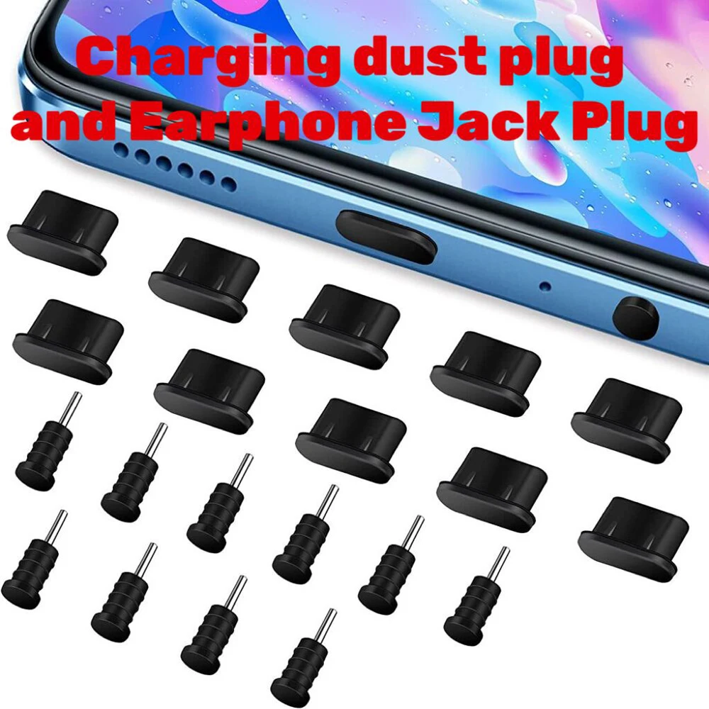 유형 C 플러그 먼지 플러그 3.5mm 이어폰 잭 Sim 카드 USB 유형-C 삼성 S10 S9 S8 참고 8 9 화웨이 P10 P20 P30 용 방진 플러그