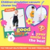Children Electric Vacuum Cleaner Toy Simulation Vacuum Catcher Kids Pretend Cleaning Educational Toy Mini Vacuum, Blue 6