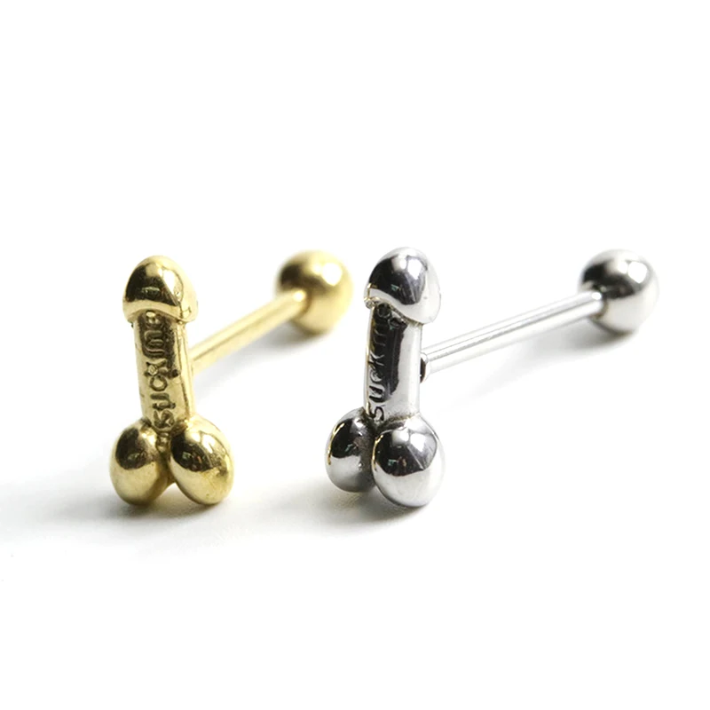 Sexy Men Genital Tongue Piercing Balls Suckme Tongue Rings Body Jewelry 1Pc piercing jewelry body piercing jewelry body jewelry