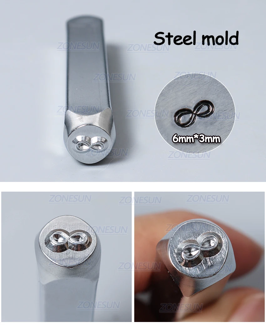 ZONESUN Custom Steel Metal Stamps Mold Marking Tool Jewelry Embossing