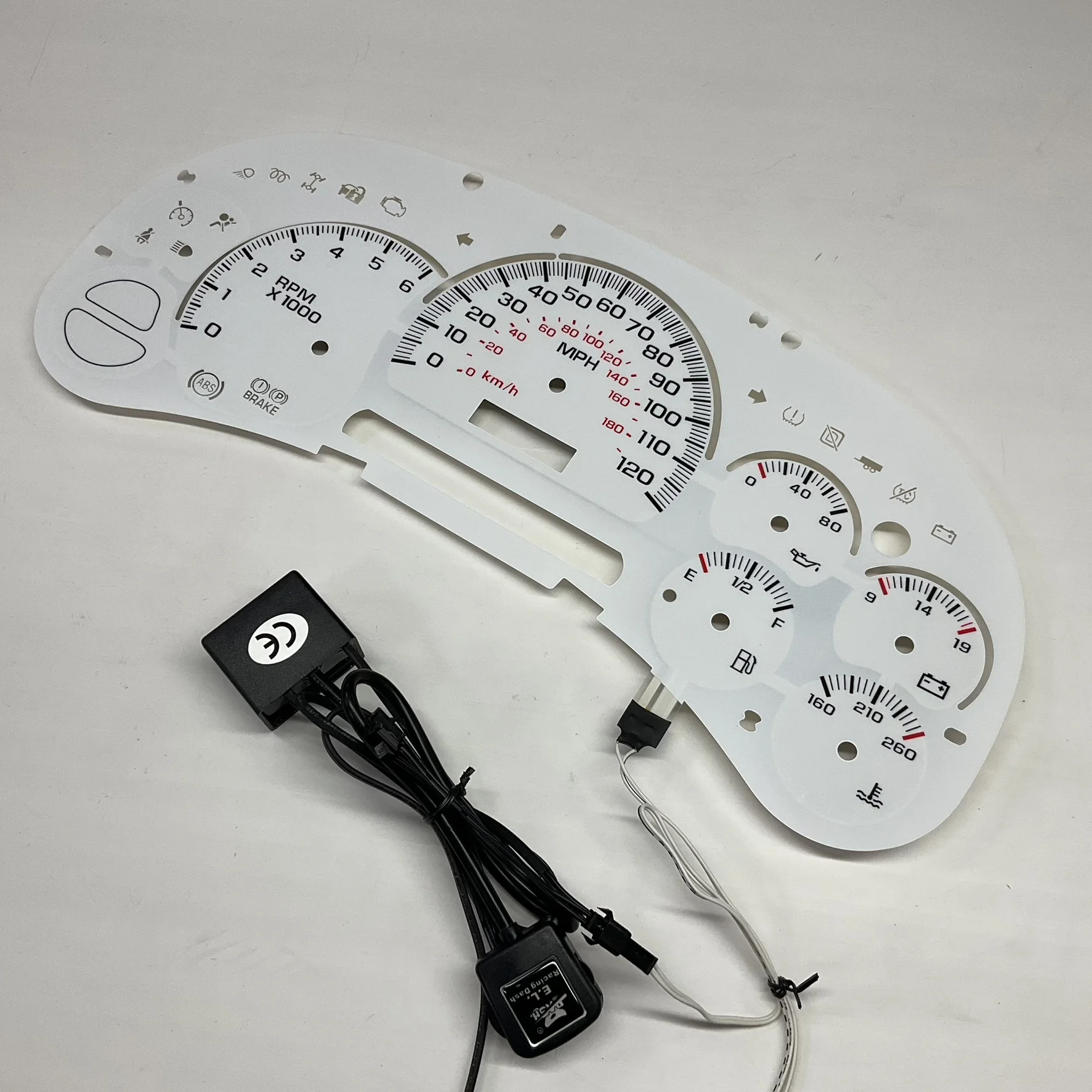 EL Gauge 120 MPH 6000 RPM Full Glow for Chevrolet Silverado 2003 2006 car gauge cluster motor glow gauge