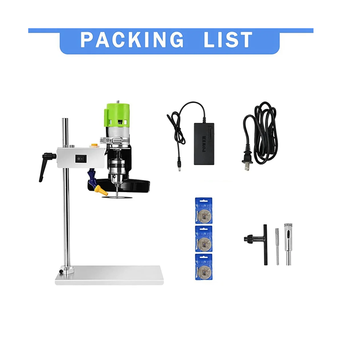 Glass Bottle Cutter Wine Bottle Cutting Grinding Drilling Machine with 12 PCS Abrasive Blades for DIY, 110V 150W,US Plug 5
