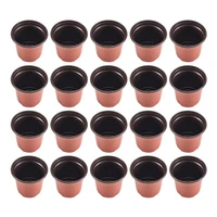 200Pcs 4 Inch Plastic Flower Seedlings Nursery Supplies Planter Pot/Pots Containers Seed Starting Pots Planting Pots 1