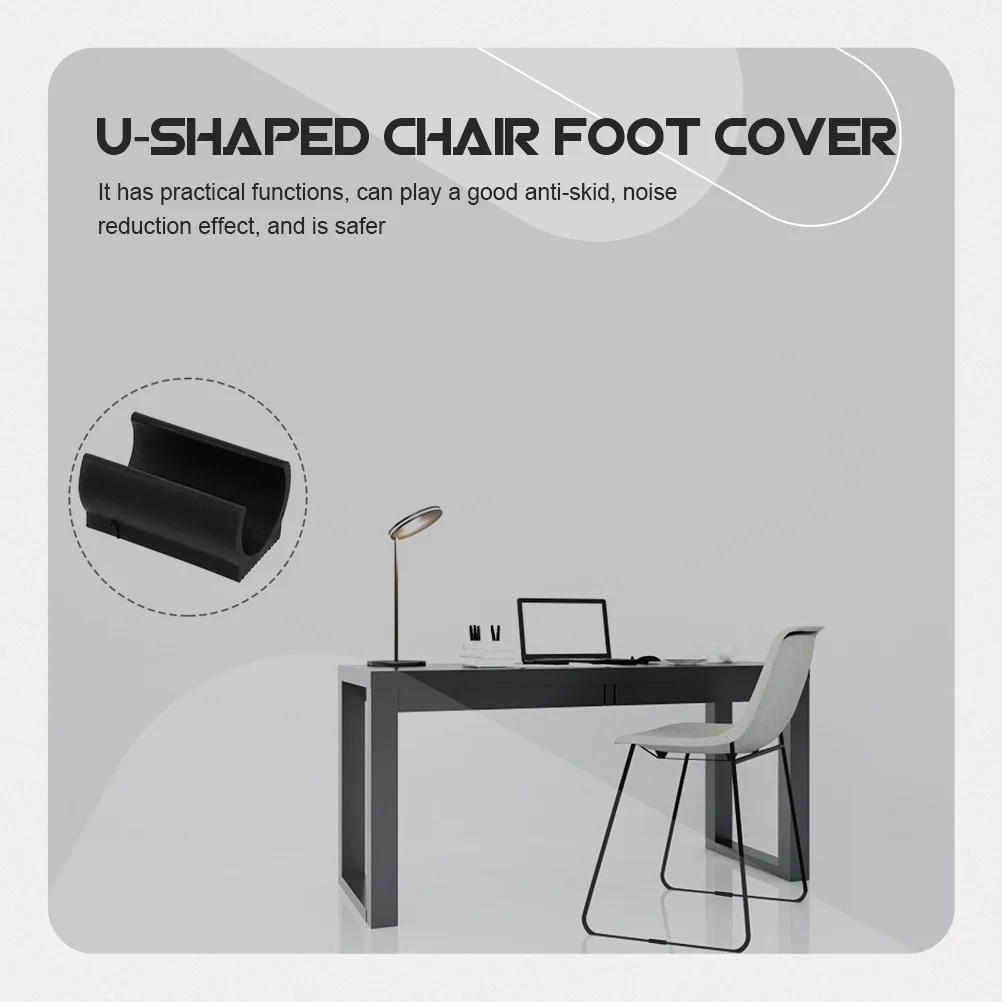 U Shaped Chair Leg Trampoline Cap Rubber Protectors Furniture Feet Pads Cover Scratches 25Pcs Couch