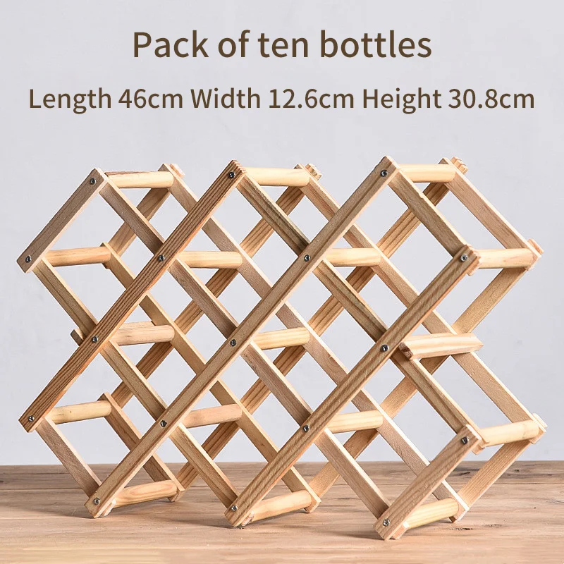 Wine Glass Holder Rack Collapsible Wooden Wine Bottle Racks Cabinet Decorative Display Stand Holders Wooden Wine Shelves Red Bottles Organizers