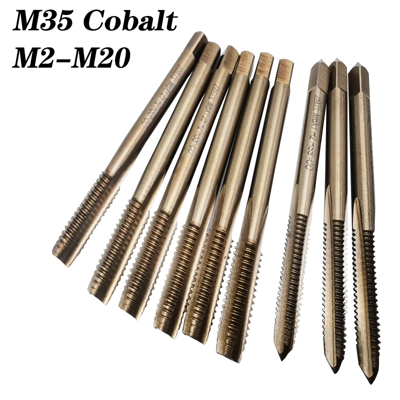 

Cobalt Screw Thread Tap Drill Bit HSS-CO M35 Straight Flute Metric M2-M20 Machine Tap Right Hand For Stainless Steel Metal