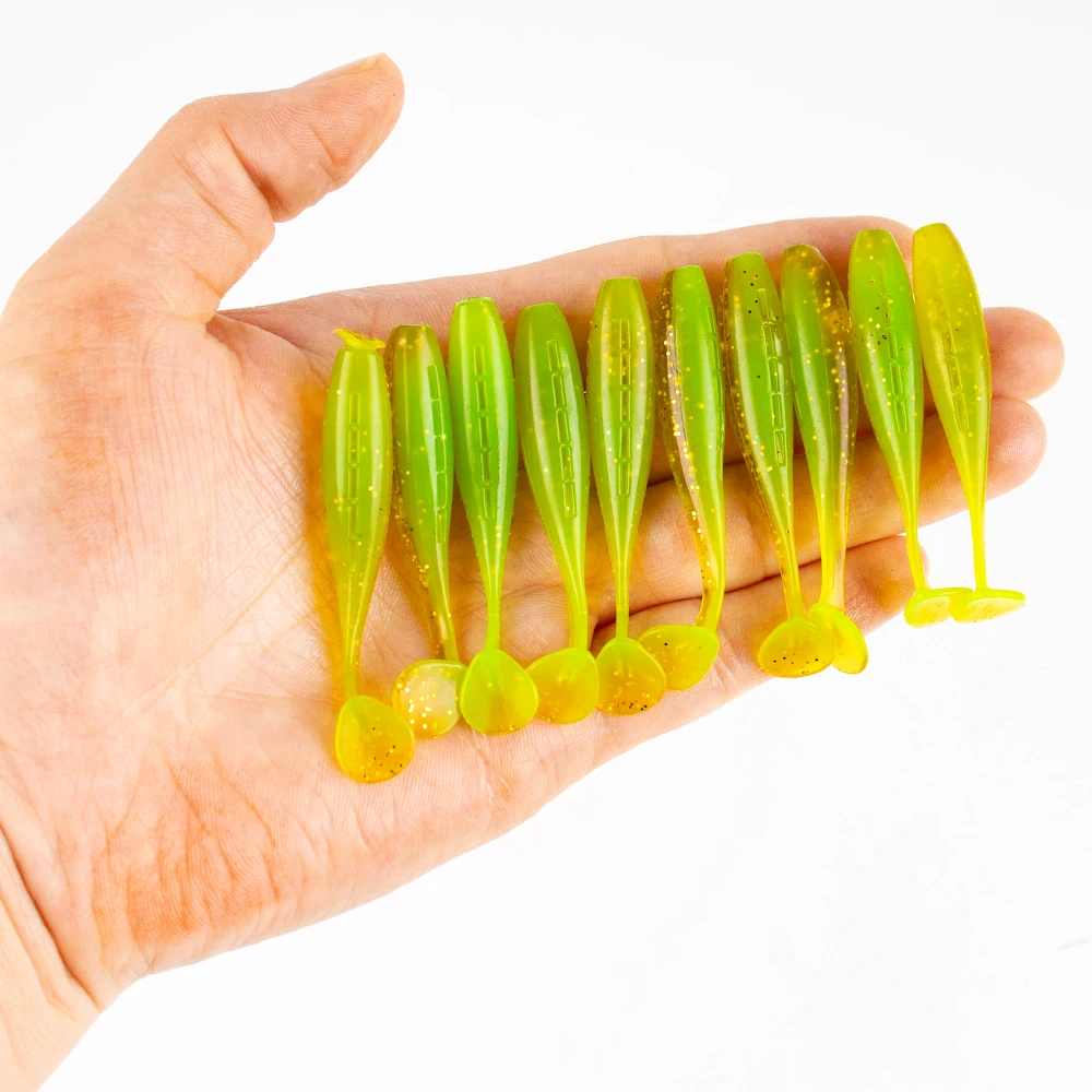 Magnisher 20 teile/beutel Weiche Köder Lockt 4,5 cm/5,5 cm T-schwanz Qualität Silikon Angeln Lockt Weiche Kunststoff paddel Schwanz Swimbait – Detail 11