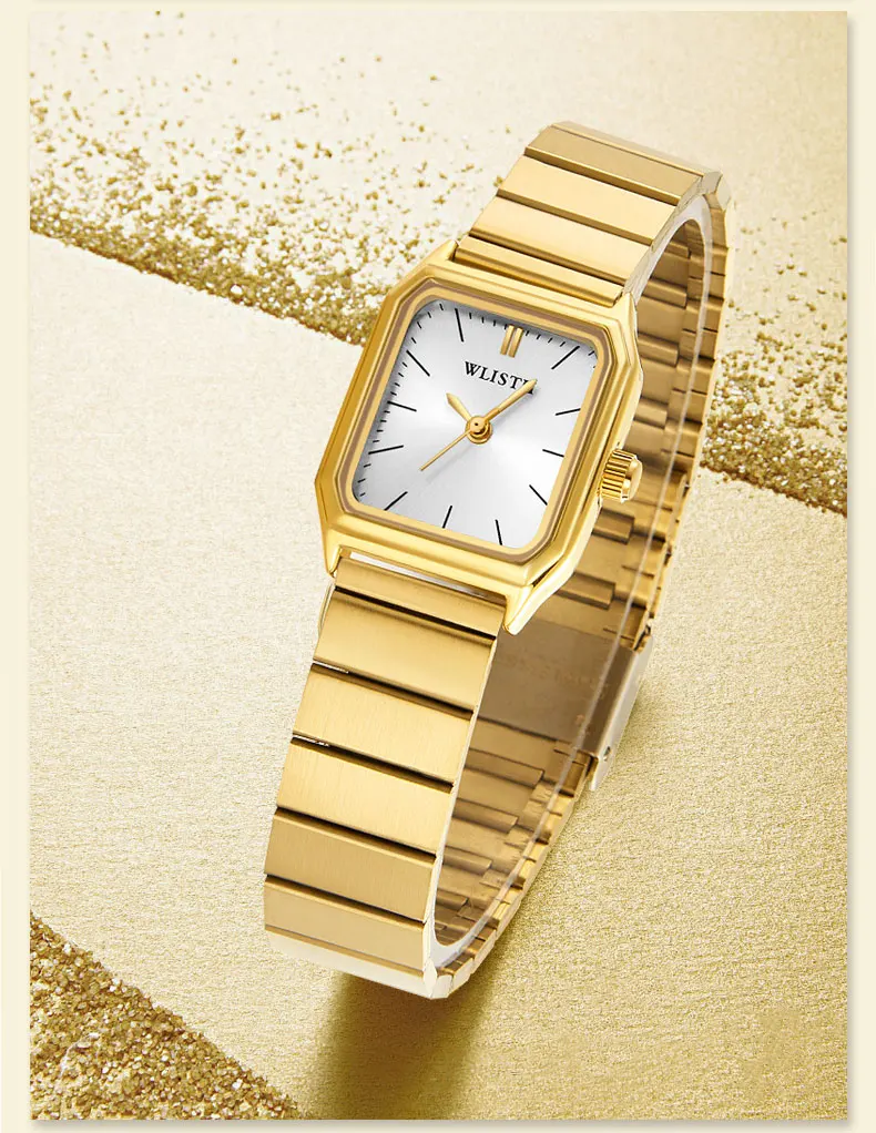 WLISTH 2023 New Gold Women Watches Creative Steel Women's Bracelet Wrist Watches Ladies Square Waterproof Female Relogio Femini