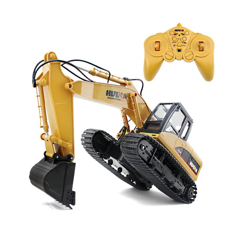 HUINA RC Remote Control Excavator 1/14 15CH Car Truck 1350 RTR 2.4GHz Battery Outdoor Toys Boys Gift TH18042 2