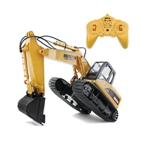 HUINA RC Remote Control Excavator 1/14 15CH Car Truck 1350 RTR 2.4GHz Battery Outdoor Toys Boys Gift TH18042 2