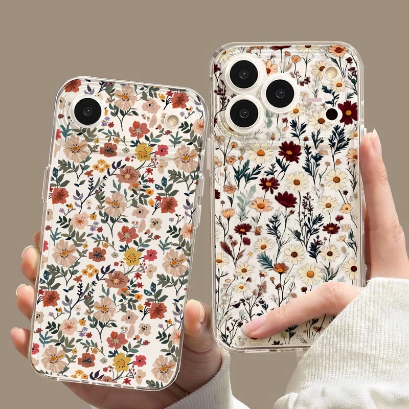 White Daisy Floral Flower Phone Case - Elegant Protective Cover