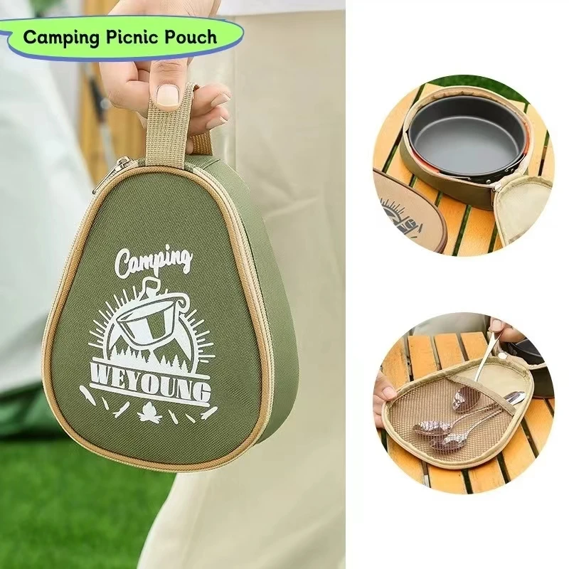Camping Storage Bag 600D Oxford Tableware Dish Container Sierra Bowl Organizer BBQ Travel Cookware Camp Bag Picnic Supplies storage bag camping storage bag camping cookware bag