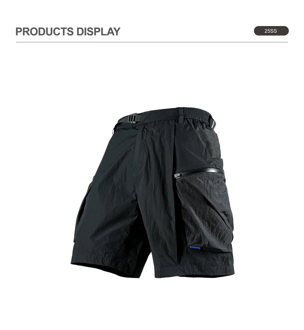 Reindee Lusion 25ss Toray metal nylon dwr shorts quick dry breathable fabric 3d pockets elastic waist molle techwear gorpcore