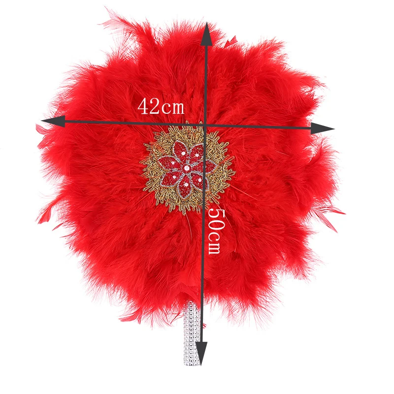 Hand Fan Feather African Turke Bridal For Dance Wedding Party Decoration