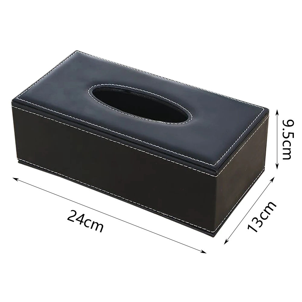 Household Waterproof Paper Box Holder Napkin Antimoisture Rectangular PU Leather Large Tissue Case Practical Storage Supplies