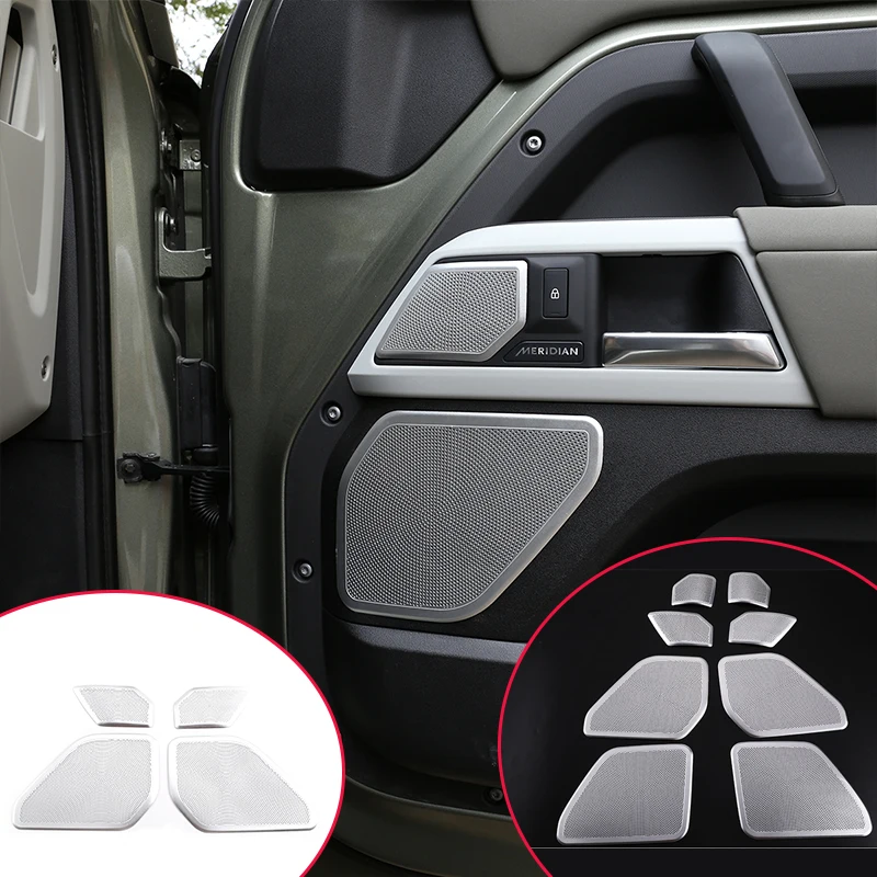 

Автомобильный клаксон для Land Rover Defender 90 110 2020-22, аксессуары из сплава, украшение автомобильного громкоговорителя, дверной клаксон, украшение автомобиля