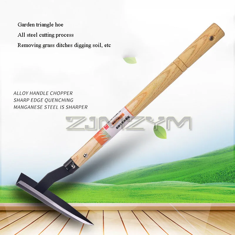 Small Triangular Hoe Durable Multifunctional Manganese Steel Garden Hoe With Comfortable Hand For Dig Fertilize Plant Or Weed 3