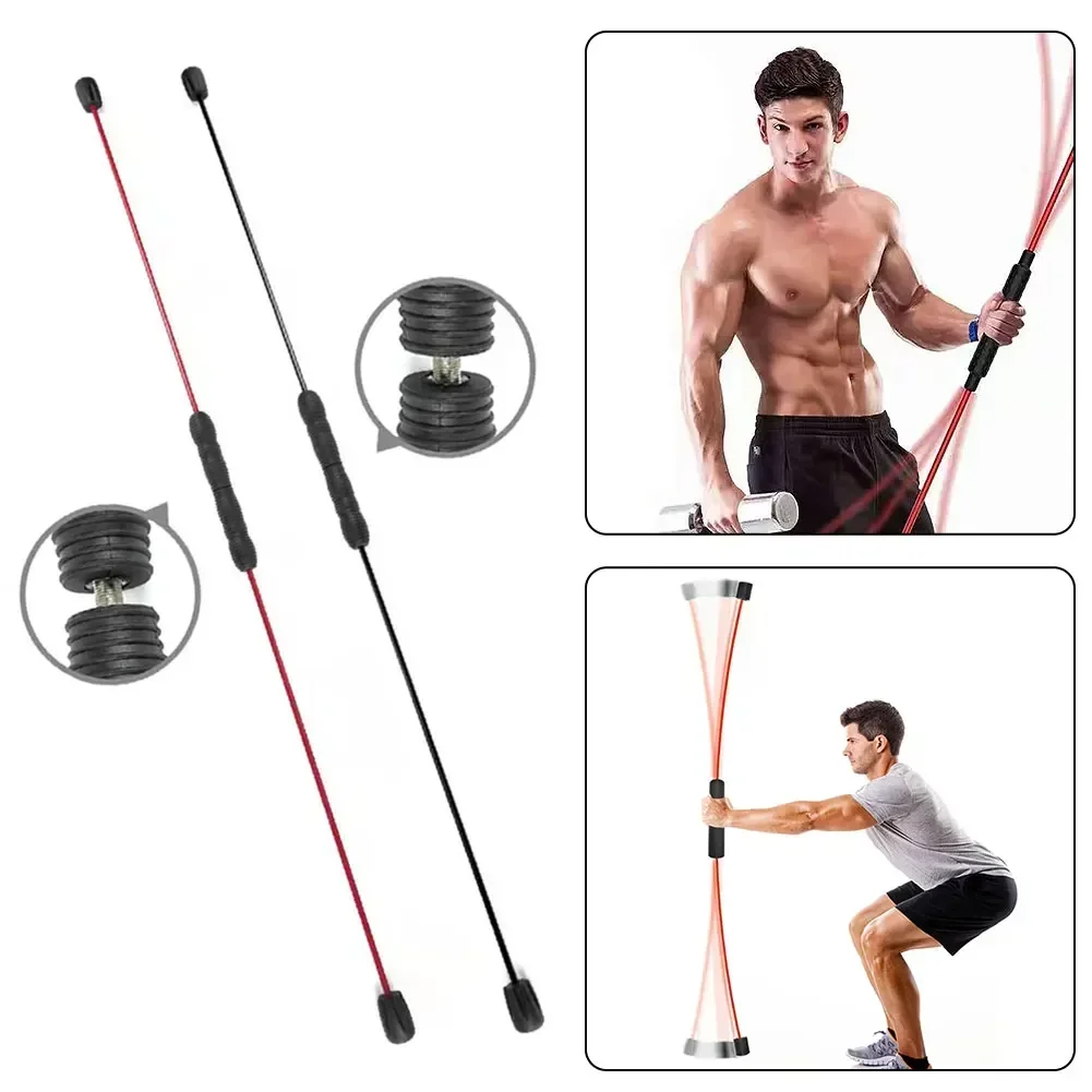 Tremor Rod Gym Fitness Exercise Equipment Multi-Function Training Stick Detachable Elastic Rod Stick Lose Weight Muscle Training