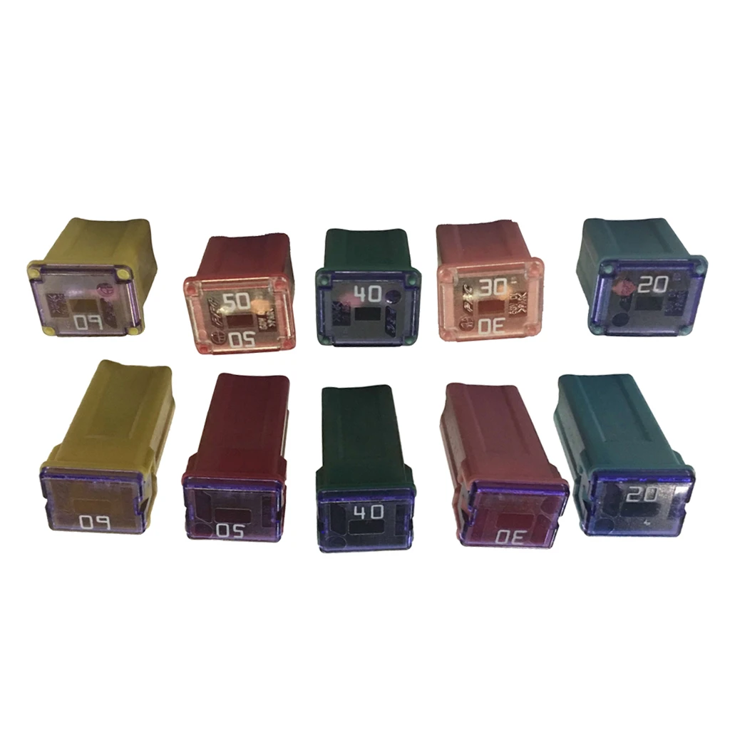 

Автомобильный картридж в форме мини-коробки, комплект предохранителей для автомобилей, грузовиков, внедорожников 50A 60A