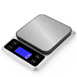Smart Rechargeable Stainless Steel Digital Kitchen Scale with Precision Weighing and Counting Features (10KG - 1g)