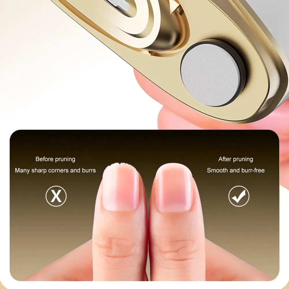 2 In 1 Electric Nail Trimmer And Buffer Rechargeable Waterproof_voghion.com