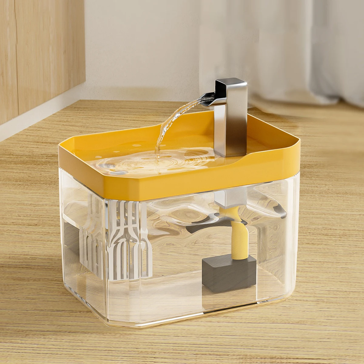 2025 Professional Dog Automatic Water Feeder Simple Practical Design 1.5L Large Capacity with Hair Filtering System 6