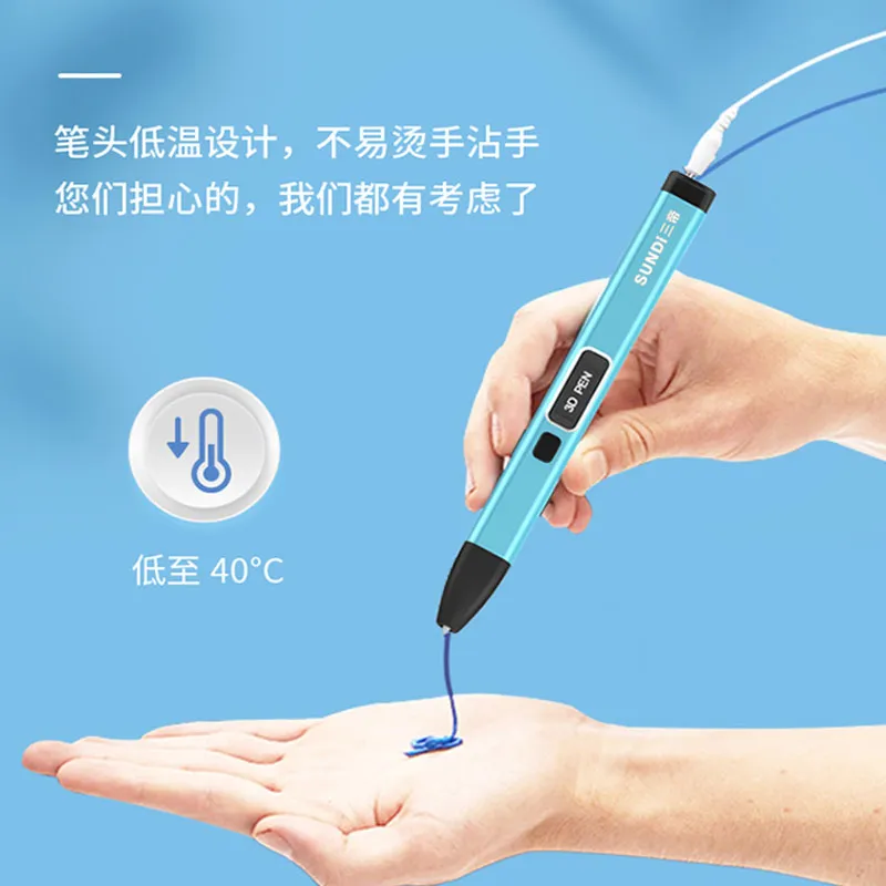 Luxmoc High End 3D Printing Pen OLED Display Children DIY Three-Dimensional Drawing Pen Creative Toys 3D Printing
